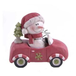 198-12370 Snowmen w/tree on car
