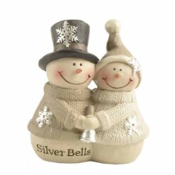 198-12375 SILVER BELLS SNOWMAN COUPLE