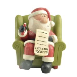 198-12378 SANTA IN CHAIR WITH NICE LIST