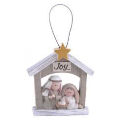 198-52040 HOLY FAMILY IN MANGER ORNAMENT