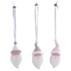 198-52045 S/3 santa head ornament