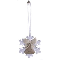 198-52046 Snowflake w/bell ornament Christmas