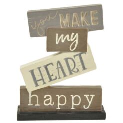 1911-12524 "YOU MAKE MY HEART HAPPY" STACKED BLOCKS