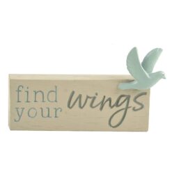 1911-12526 wings plaque  w/ bird