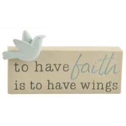 1911-12527 faith plaque  w/ bird