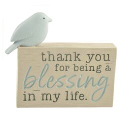 1911-12529 blessing plaque w/ bird