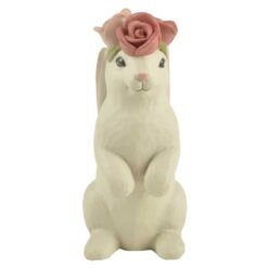 201-12468 Standing rabbit w flowers on head