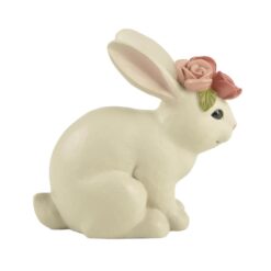 201-12469 Sitting rabbit w flowers wreach