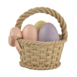 201-12470 EASTER BASKET WITH EASTER EGGS AND BOW
