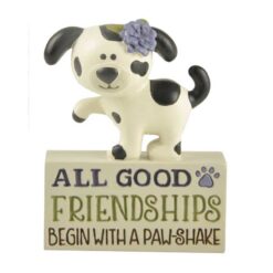 201-12485 "ALL GOOD FRIENDSHIPS" PUP ON BLOCK