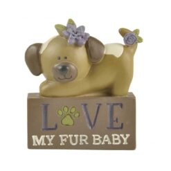 201-12486 "LOVE MY FUR BABY" PUP ON BLOCK