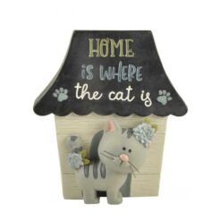 201-12490 "HOME IS WHERE THE CAT IS" CAT IN HOUSE