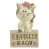 201-12491 "HAPPINESS IS A CAT" KITTEN ON BLOCK