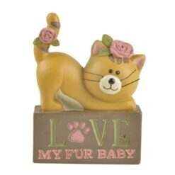 201-12493 "LOVE MY FUR BABY" KITTEN ON BLOCK
