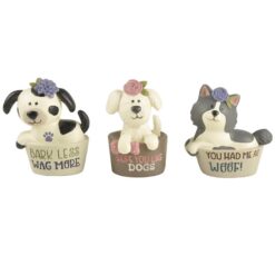 201-12494 SET OF 3 DOGS IN THEIR BEDS