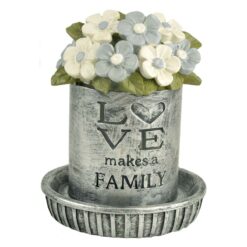 201-12697 Taller flower w/flower & plate LOVE