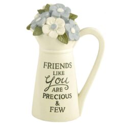 201-12699 "TREASURE FAMILY" GALVANIZED CONTAINER WITH FLOWERS