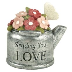 201-12705 Water pot w/flower LOVE