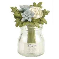 201-12847 "NURSE YOU ARE THE BEST" VASE WITH FLOWERS