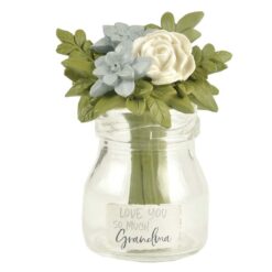 201-12850 "I LOVE YOU SO MUCH GRANDMA" VASE WITH FLOWERS