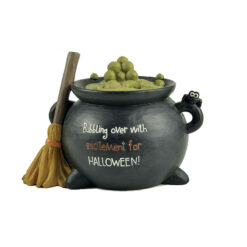 206-12555 4" Black pot w/broom