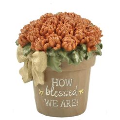 206-12566 HOW BLESSED WE ARE! ORANGE MUMS IN POT