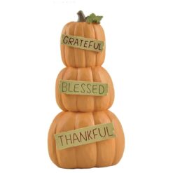 206-12909 THANKFUL/GRATEFUL/BLESSED  STACKED PUMPKINS