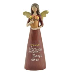 206-12925 BLESSINGS COUNTED THANKS GIVEN ANGEL WITH GOLD WINGS