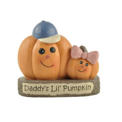 206-12981 Pumpkin father & daughter on log