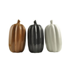 206-60264 CERAMIC PUMPKIN, TALL - 3 ASST.