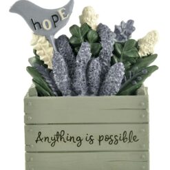 2066-12823 Lavender on wood box  flower box