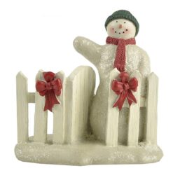208-12548 SNOWMAN WITH GATED FENCE