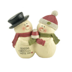 208-12671 "SHARING CHRISTMAS WITH YOU" SNOWMAN COUPLE