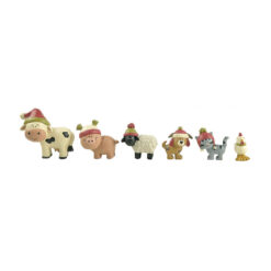 208-12682 SET OF 6 CHRISTMAS FARM ANIMALS