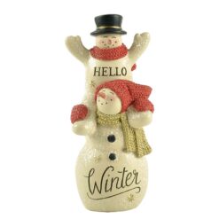 208-12777 HELLO WINTER STACKED SNOWMEN