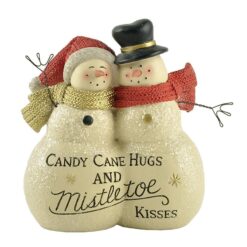 208-12778 CANDY CANE HUGS SNOWMAN COUPLE