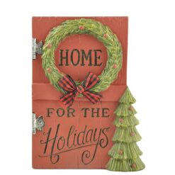 208-12803 HOME FOR THE HOLIDAYS DOOR WITH WREATH