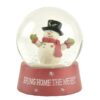 208-12897 BRING HOME THE MERRY SNOWMAN IN SNOW GLOBE