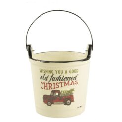 208-39944 RED TRUCK CROCK WITH HANDLE