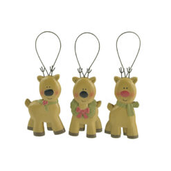 208-50032 SET OF 3 REINDEER ORNAMENTS