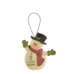 208-50037 """I LOVE MY FLAKEY FRIENDS"" SNOWMAN ORNAMENT"