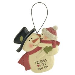 208-50041 Large snowman hug baby snowman ornament