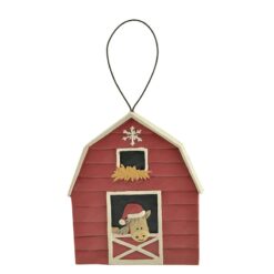 208-50044 CHRISTMAS BARN ORNAMENT