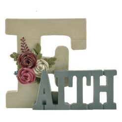 2011-12836 FAITH plaque w/flower