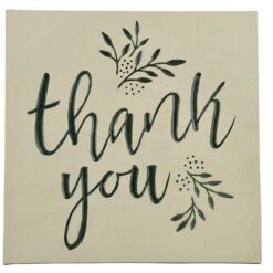2011-13018 THANK YOU plaque w/black easel