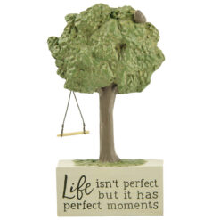 211-12820 "LIFE ISN'T PERFECT" BLOCK WITH TREE