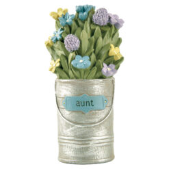 211-12880 Tin can w/flower-Aunt