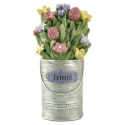 211-12883 Tin can w/flower-Friend