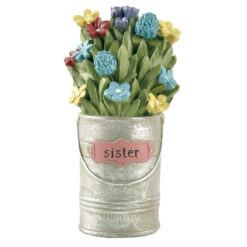 211-12888 Tin can w/flower-Sister