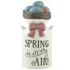 211-12935 Easter egg w/nest on milk bucket